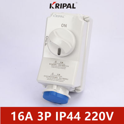 IP44 3P 16A 220V Przemysłowe gniazdo przełącznika blokady mechanicznej 6H
