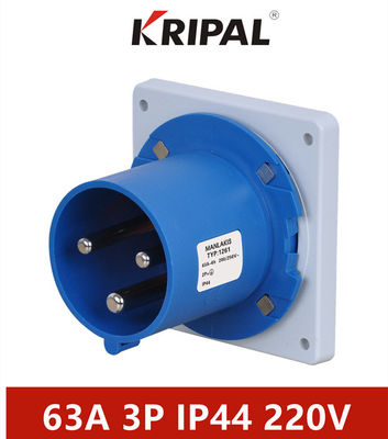 PA Wtyczka przemysłowa do montażu na panelu IP44 63Amp 230V 3-biegunowy standard IEC