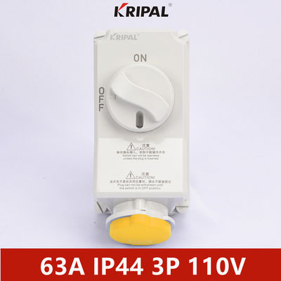 IP44 63A 3P Jednofazowe gniazdo elektryczne z blokadą IEC