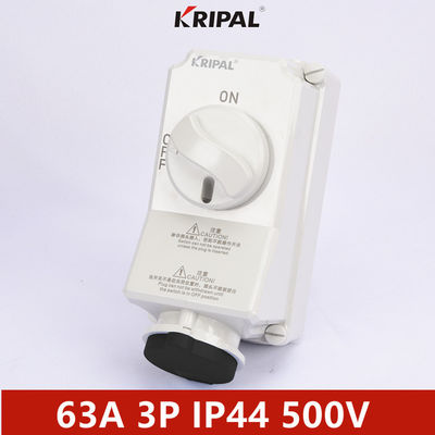 IP44 63A 3P Jednofazowe gniazdo elektryczne z blokadą IEC