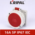 16A 5P IP67 Wtyczka inwertera fazowego IEC i gniazdo montowane na panelu