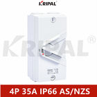 35A IP66 4P Wodoodporny przełącznik izolacyjny Zewnętrzny standard australijski
