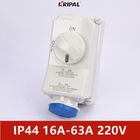 220V IP44 Wodoodporne mechaniczne gniazda przełączników z blokadą IEC Standard