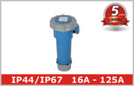 Niebieski IP44 Industrial Power Socket Pin i tuleja Złącza elektryczne